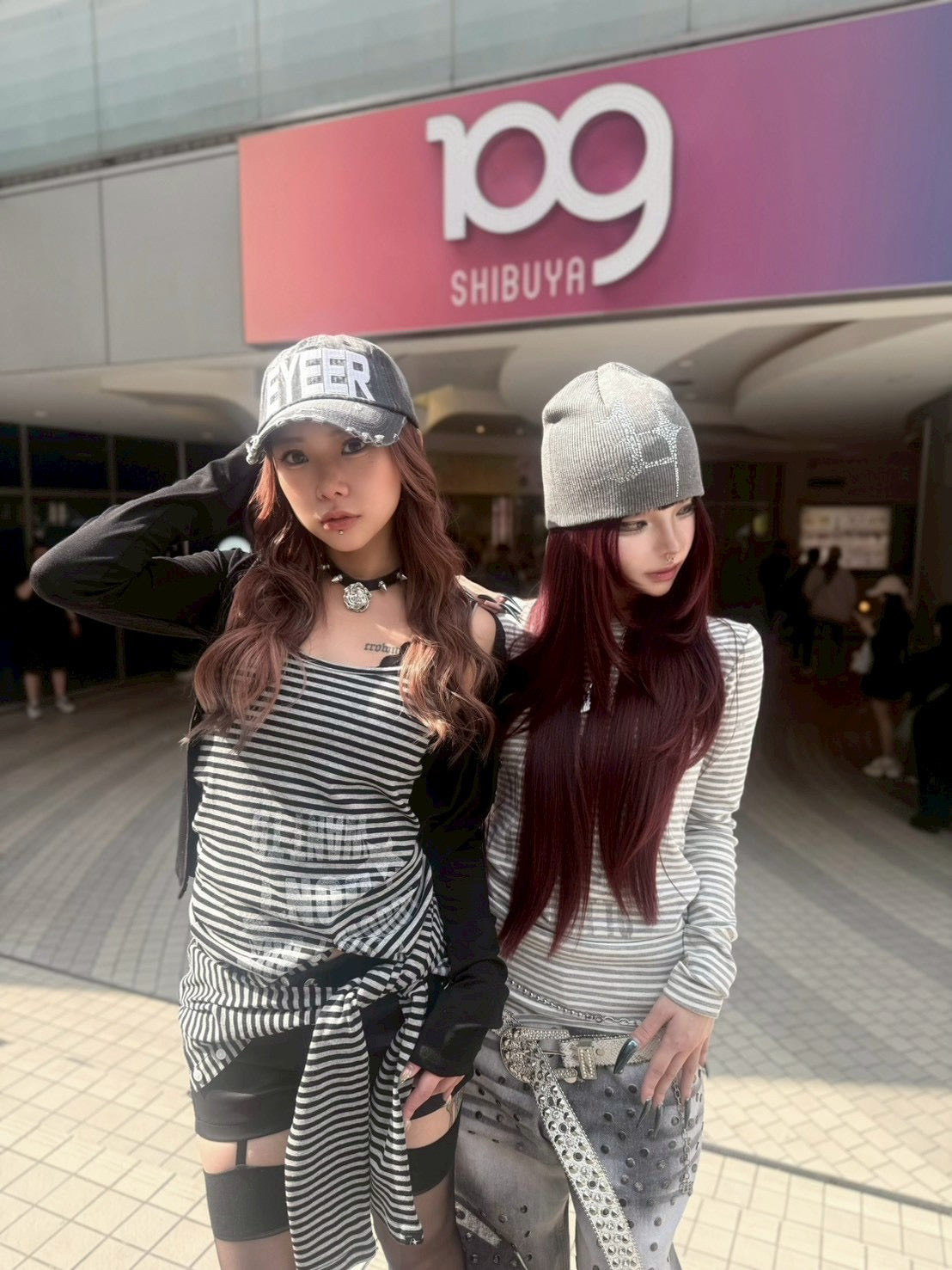 国際配送【BABY09】 3way border print tops (2color)