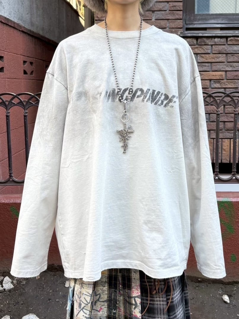 国際配送【Never mind the XU】washed long sleeve (2color)