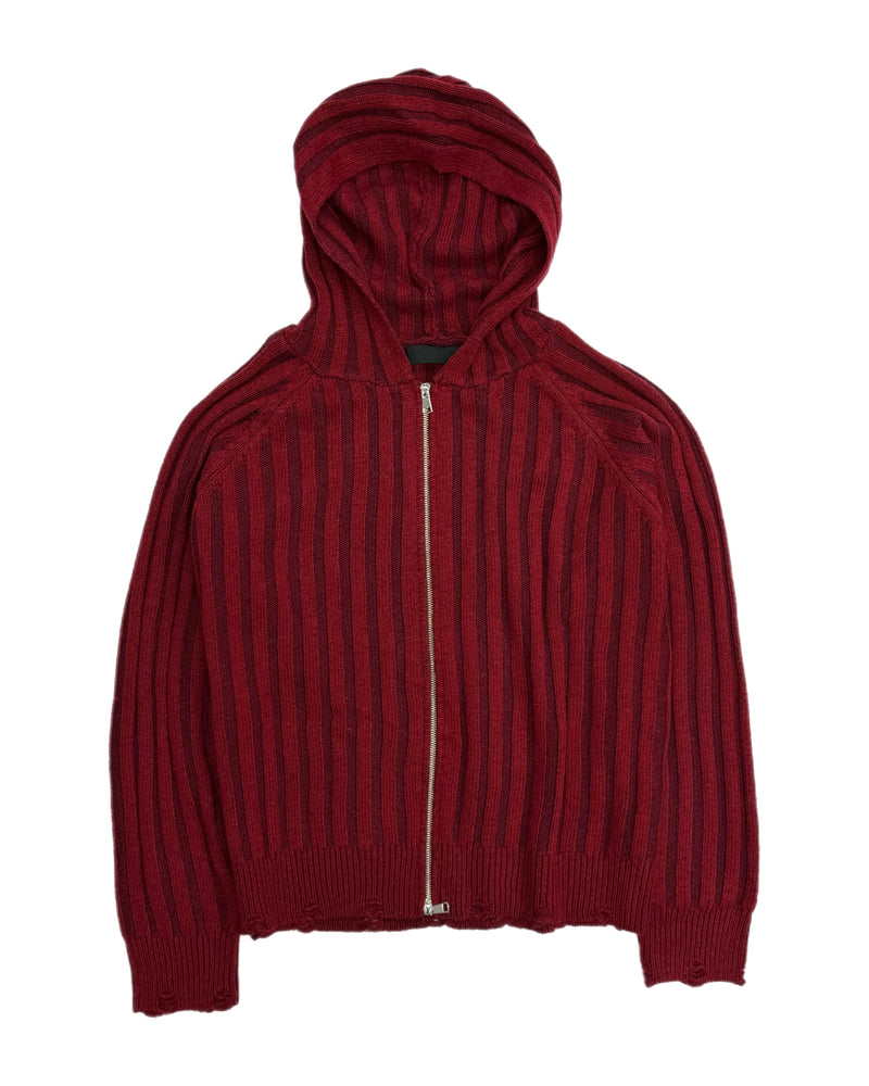 受注制【Chikashitsu +】next wool knit zip hoodie (2color)