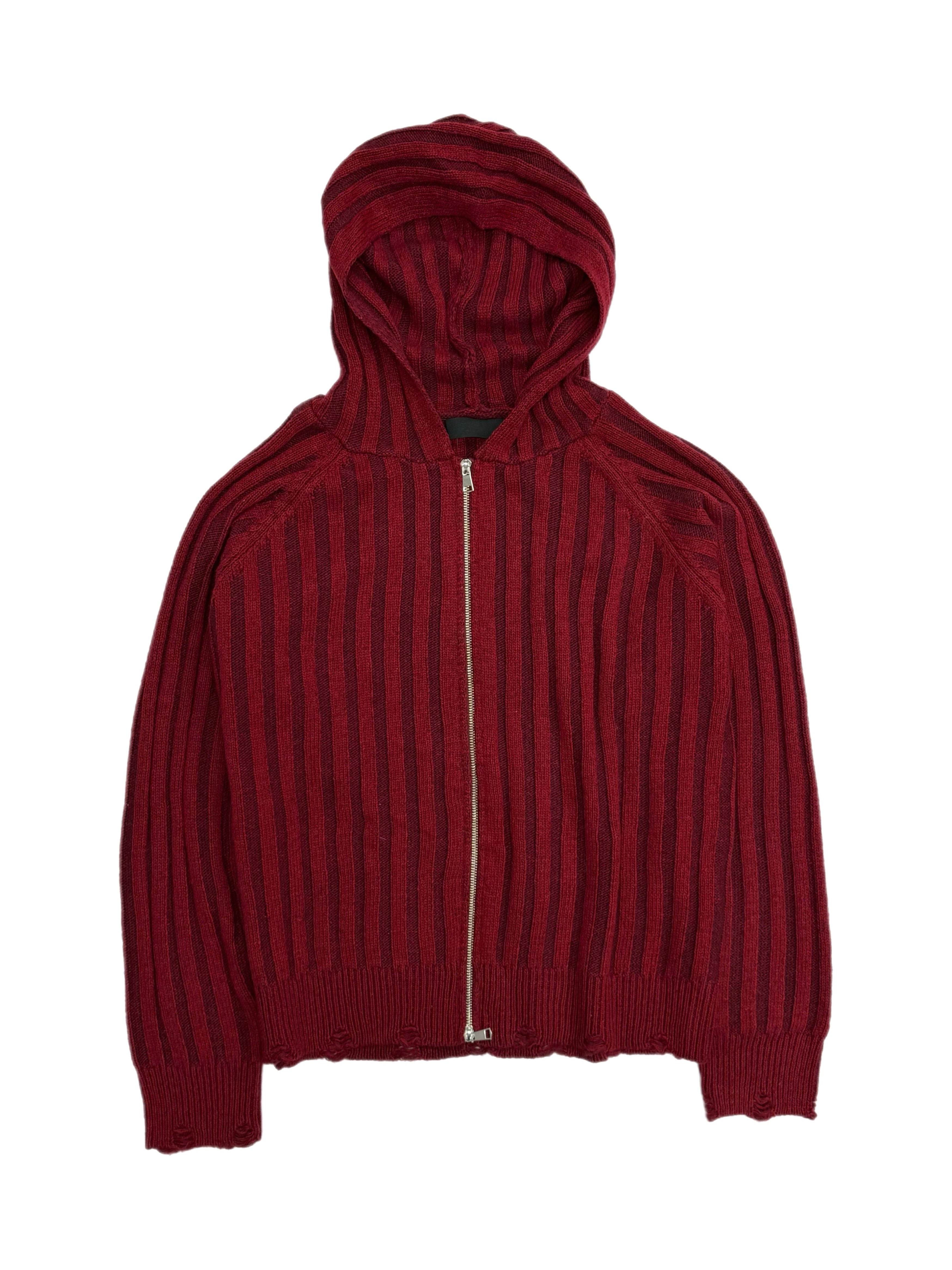 受注制【Chikashitsu +】next wool knit zip hoodie (2color)