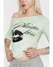 【FANCY CLUB】PLASTIC KISS ONE-SHOULDER TOP