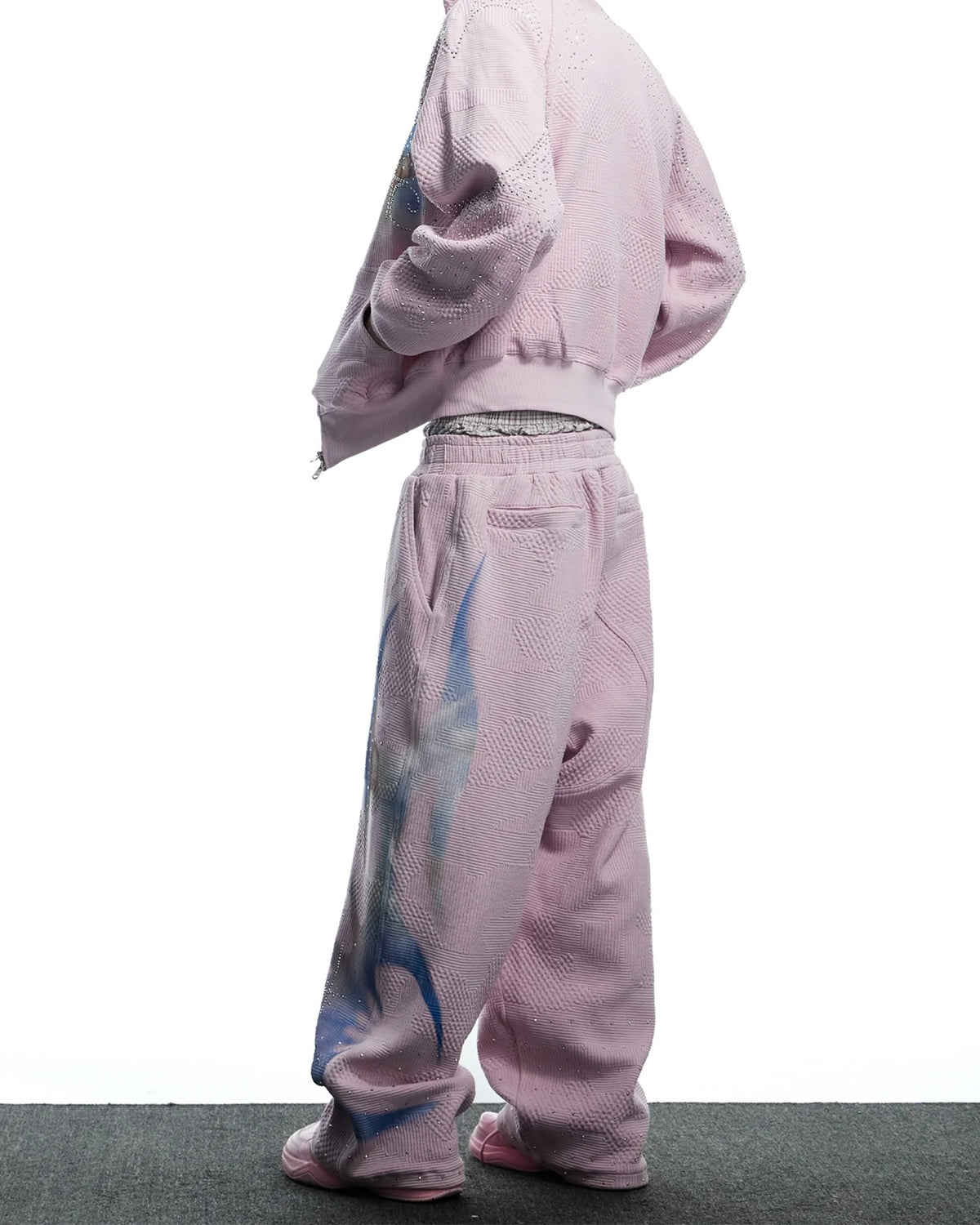 【DND4DES】Virgin Mary Rhinestone Double Waist Sweatpants