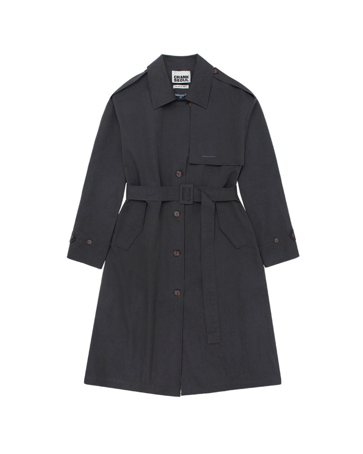【CRANK】BELTED LONG TRENCH COAT