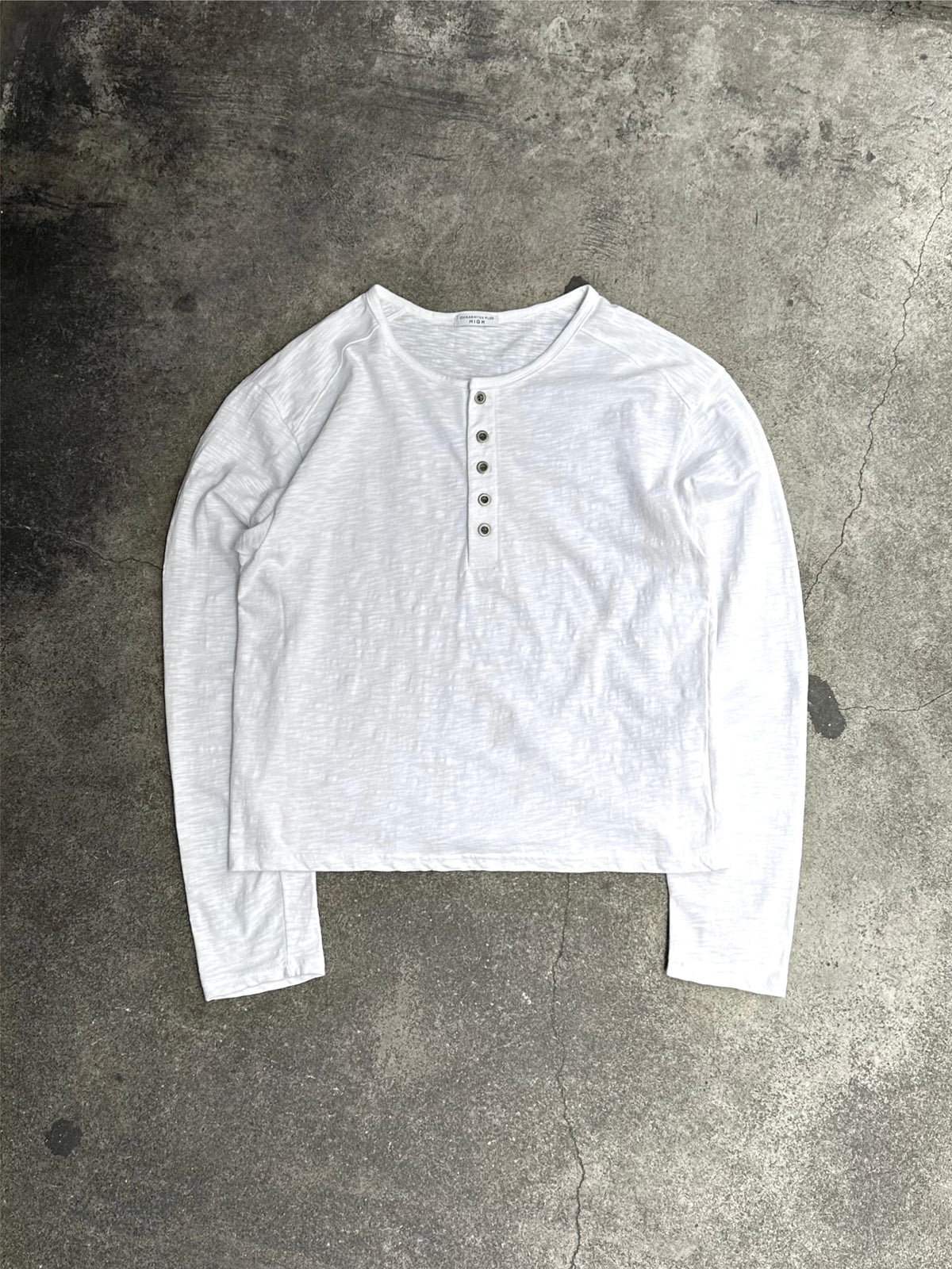 【CHIKASHITSU PLUS HIGH】Steel button henley neck tee (3color)