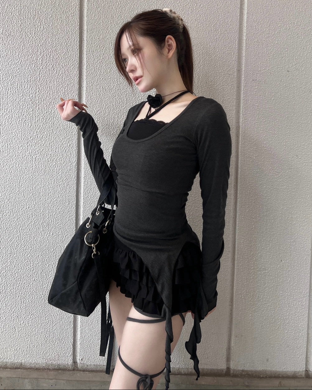 受注制【nmtc+】Asymmetry Layered Top (2color)