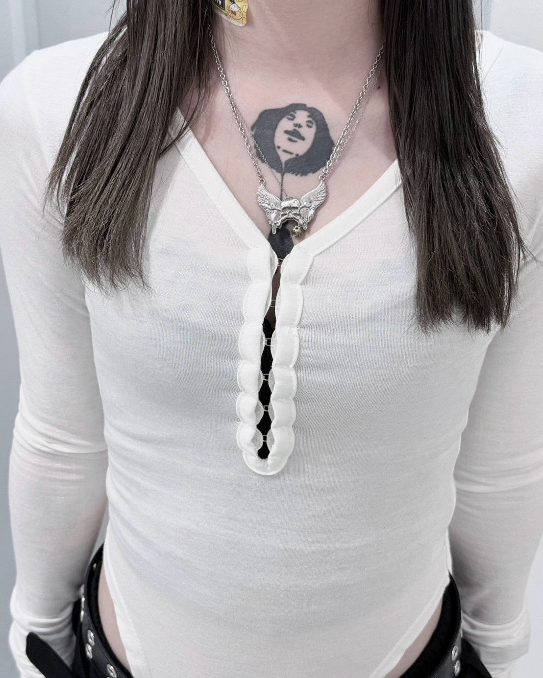 受注制【nmtc+】Slim fit button top (2color)