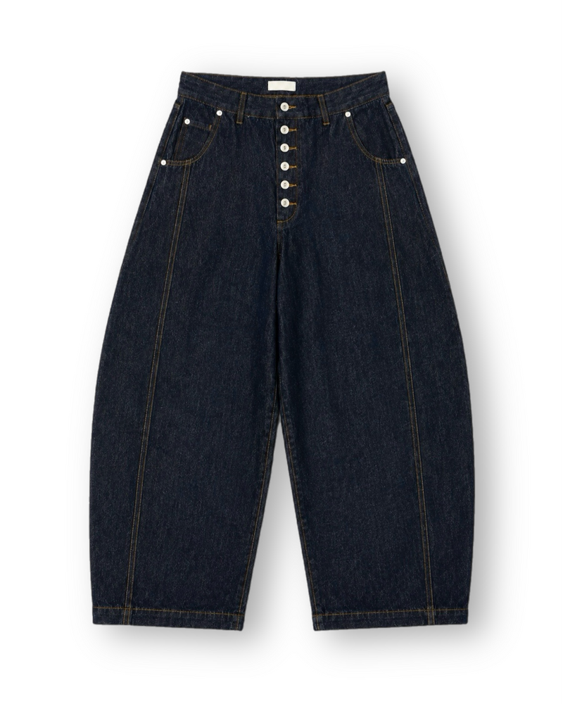 大阪店WEB限定受注制【Chikashitsu +】button fly ballon denim pants (2color)