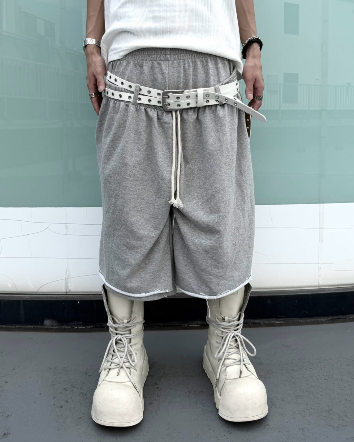 【nmtc+】Double Waist Bermuda Pants (2color)