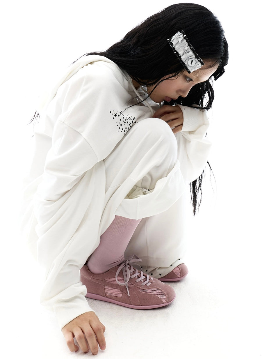 【OJOS】Hotfix Logo Wide Sweatpants