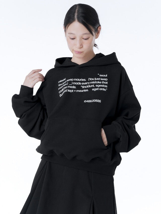 【Miseki seoul】Quote sweat hoodie
