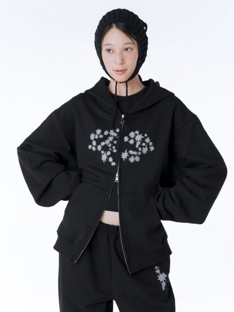 【Miseki seoul】Midnight star over zip-up hoodie