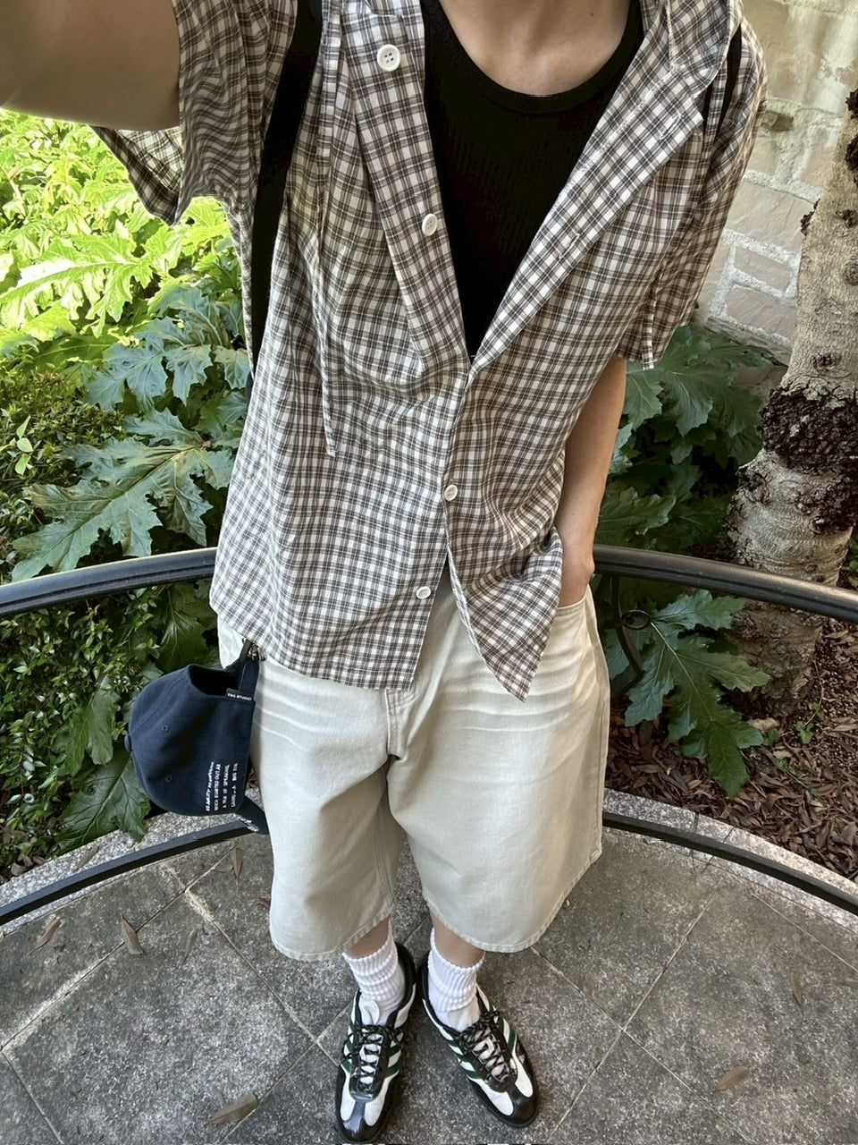 【youll】check shirt hoodie (2color)