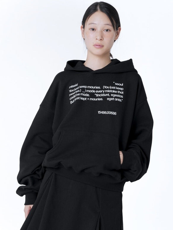 【Miseki seoul】Quote sweat hoodie