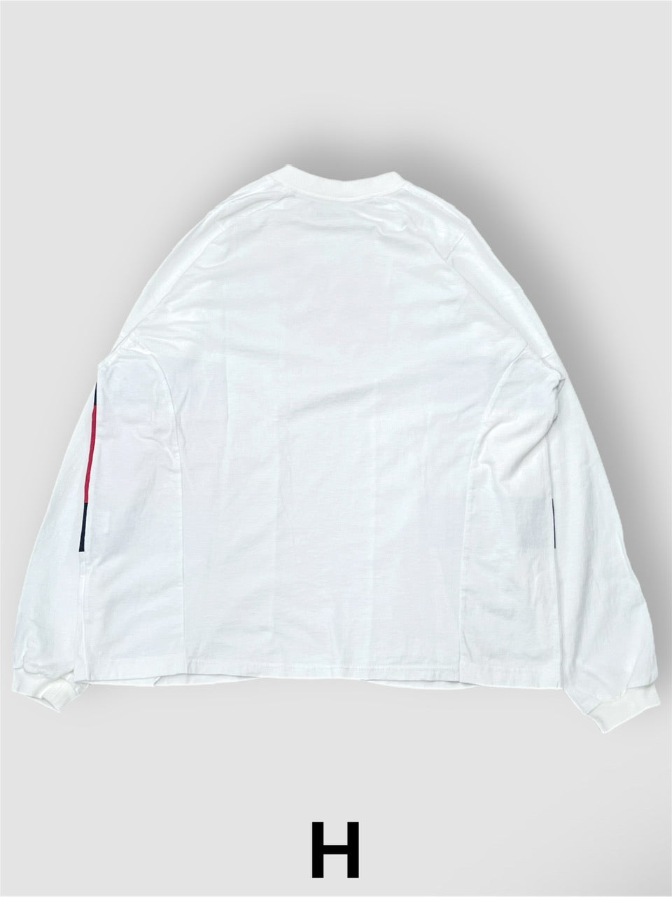 【Re +】cutting switch long sleeve (white)