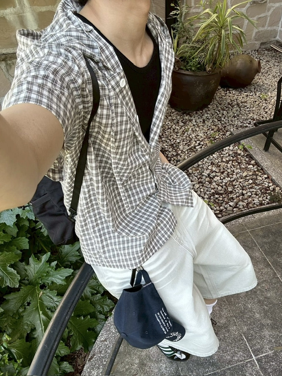 【youll】check shirt hoodie (2color)
