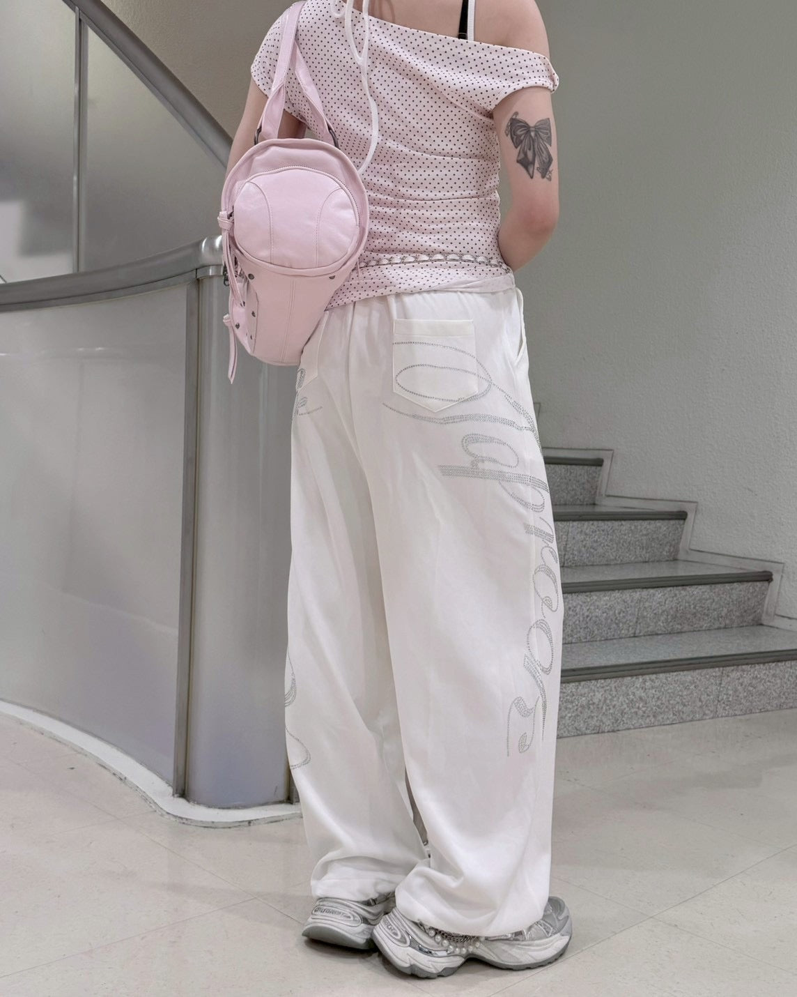 受注制【nmtc+】Neut Crystal Drawstring Pants (2color)