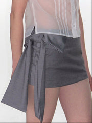 【CRANK】RIBBON MICRO SKIRT
