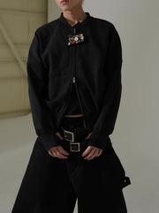 【Lee fi Ne】Multi Button Zip-Up Jacket