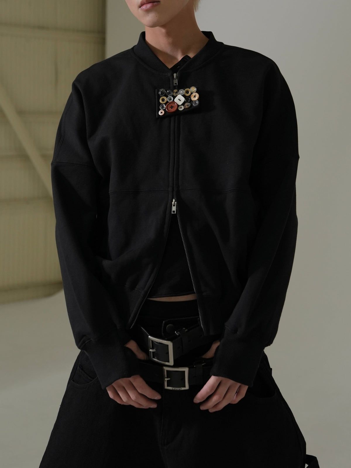 【Lee fi Ne】Multi Button Zip-Up Jacket