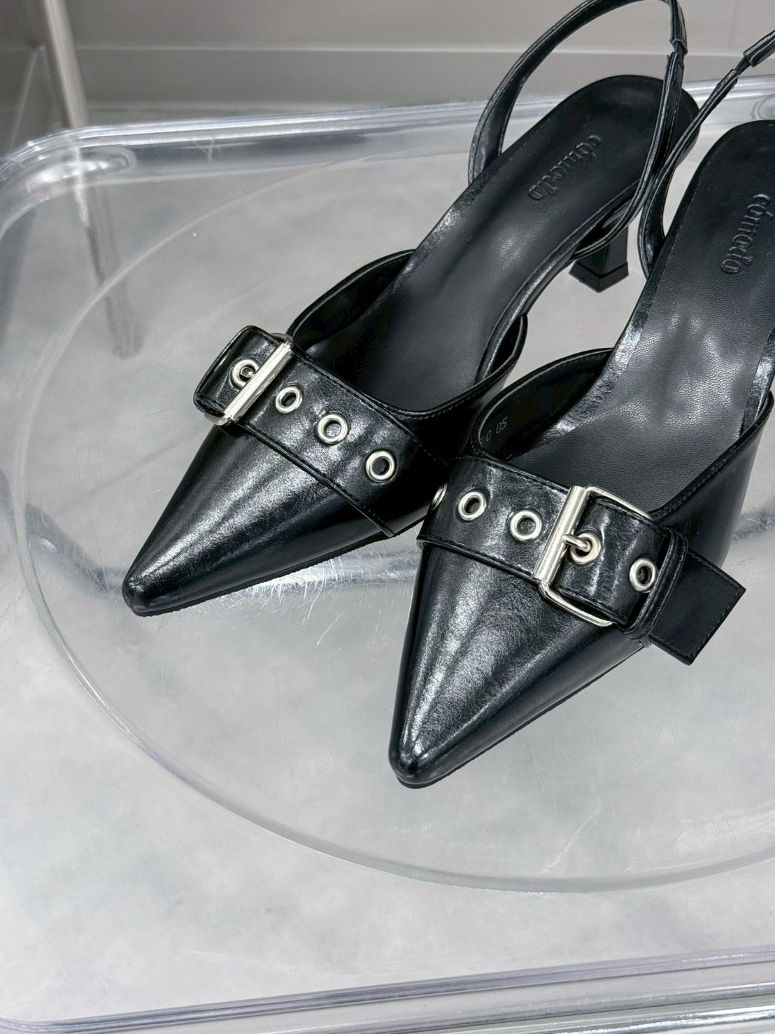 7/10 20:00発売 受注制【nmtc+】Buckle Strap Stiletto Slingback Heels (2color)