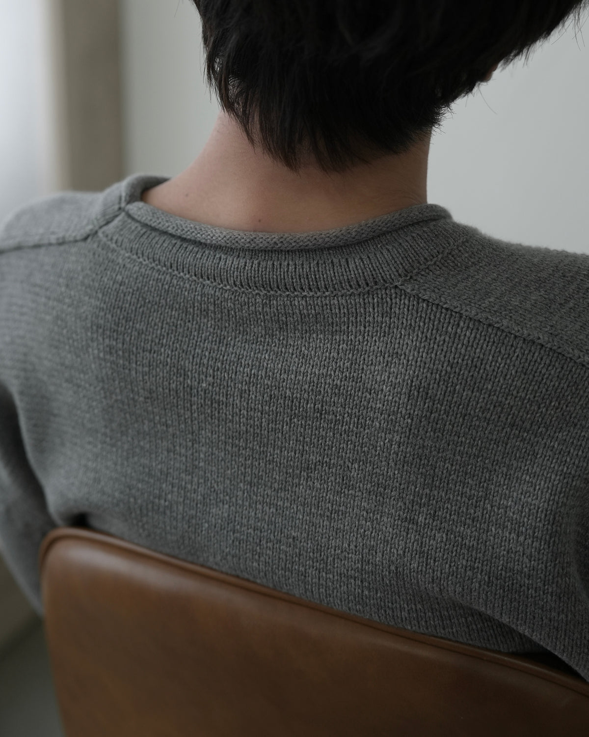 【CHIKASHITSU PLUS HIGH】Contour roll knit sweater (2color)