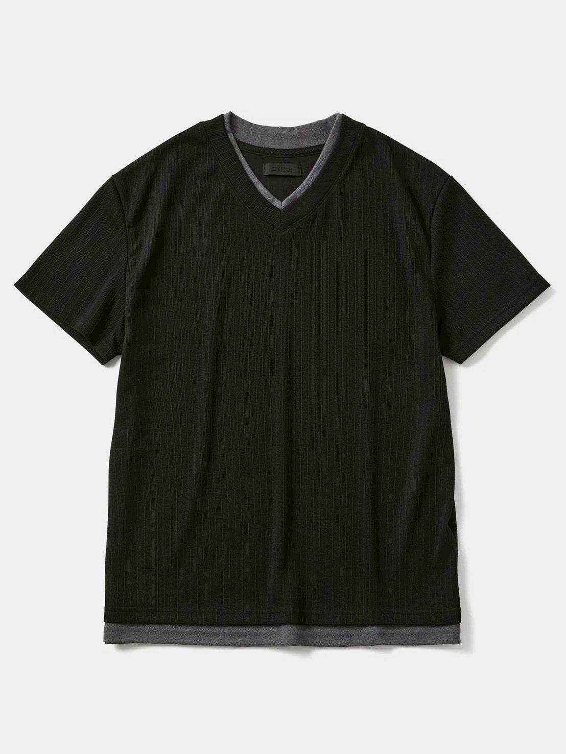 【DNSR】Layered V-Neck Half T-Shirt