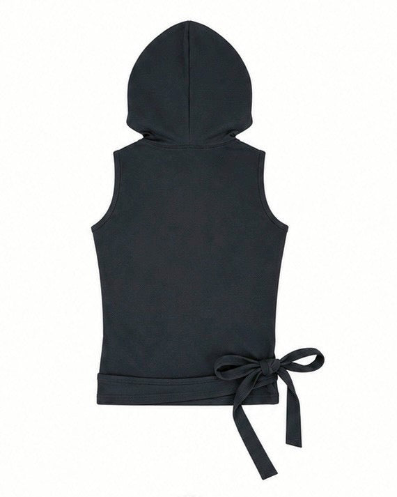 受注制【nmtc+】Hooded Wrap Sleeveless Top (2color)