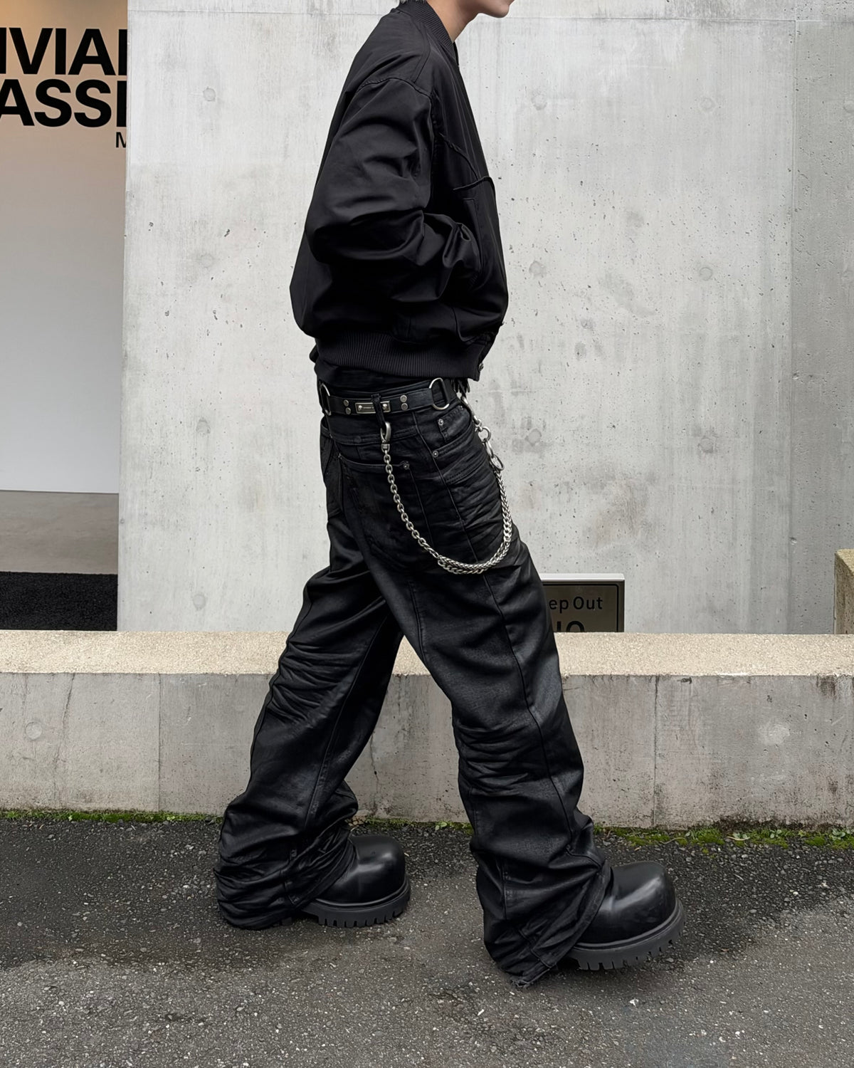 大阪店WEB限定受注制【Chikashitsu +】cropped heavy nylon MA-1 (2color)