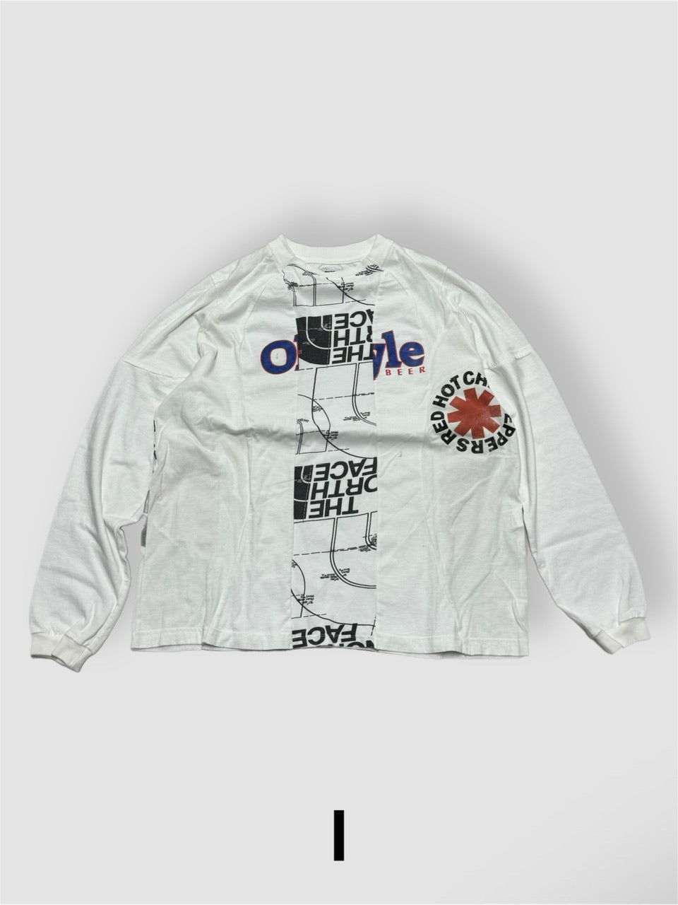 【Re +】cutting switch long sleeve (white)