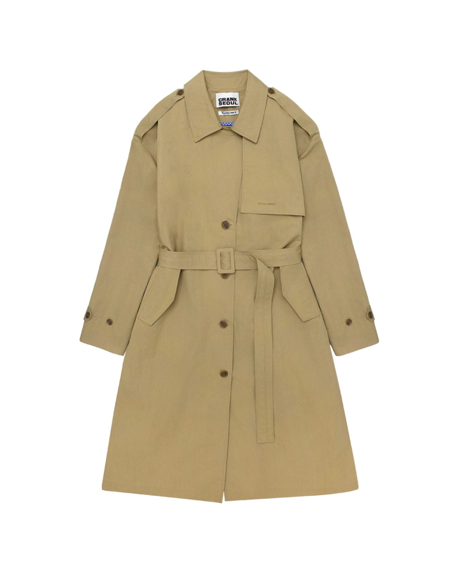 【CRANK】BELTED LONG TRENCH COAT