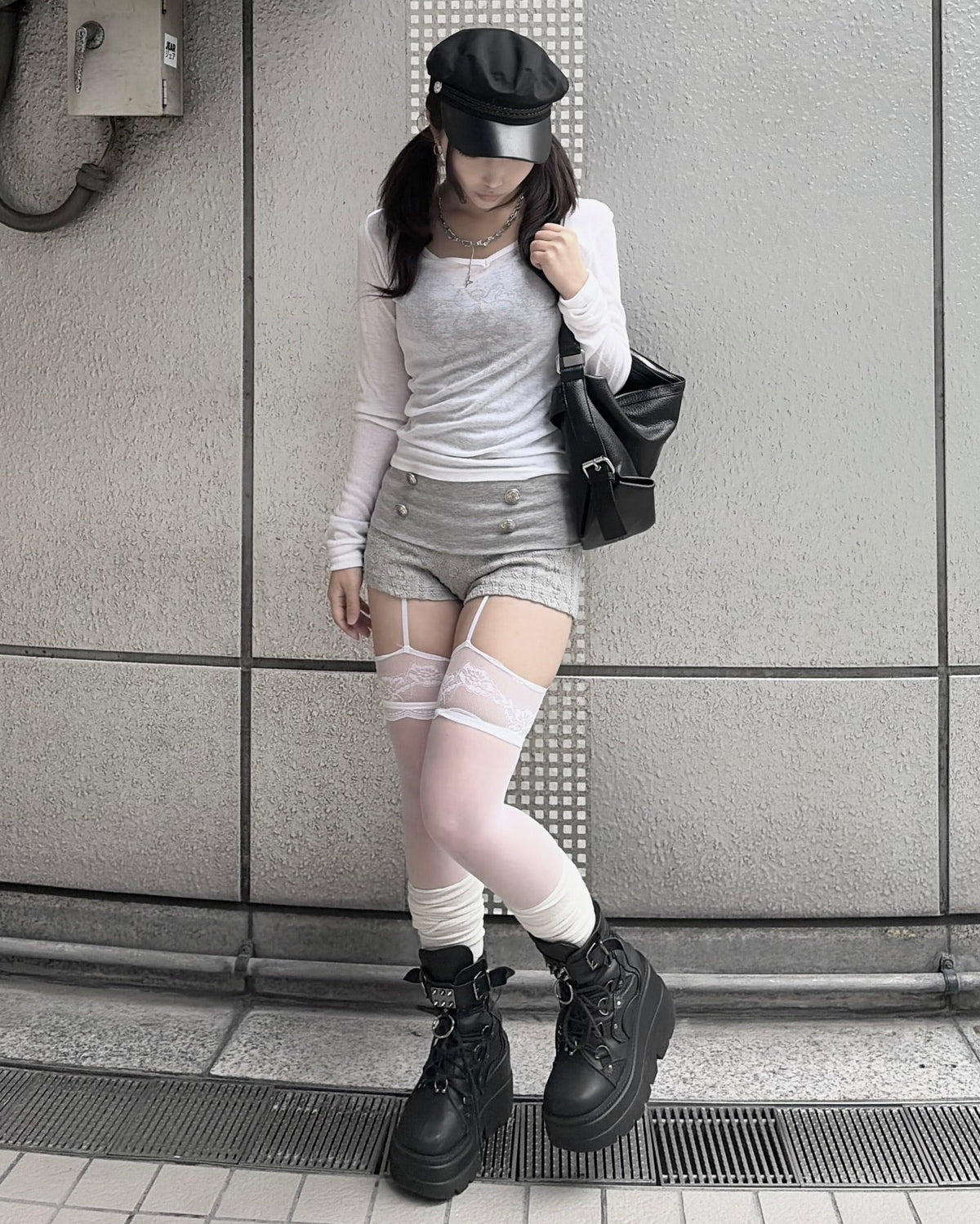 受注制【nmtc+】Double Button Knit Micro Shorts (2color)