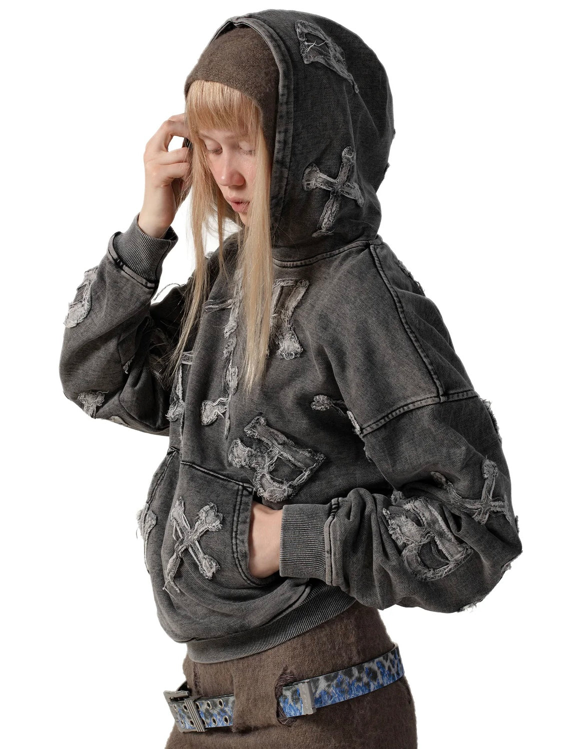 【RACER WORLDWIDE】Black Patch Hoodie