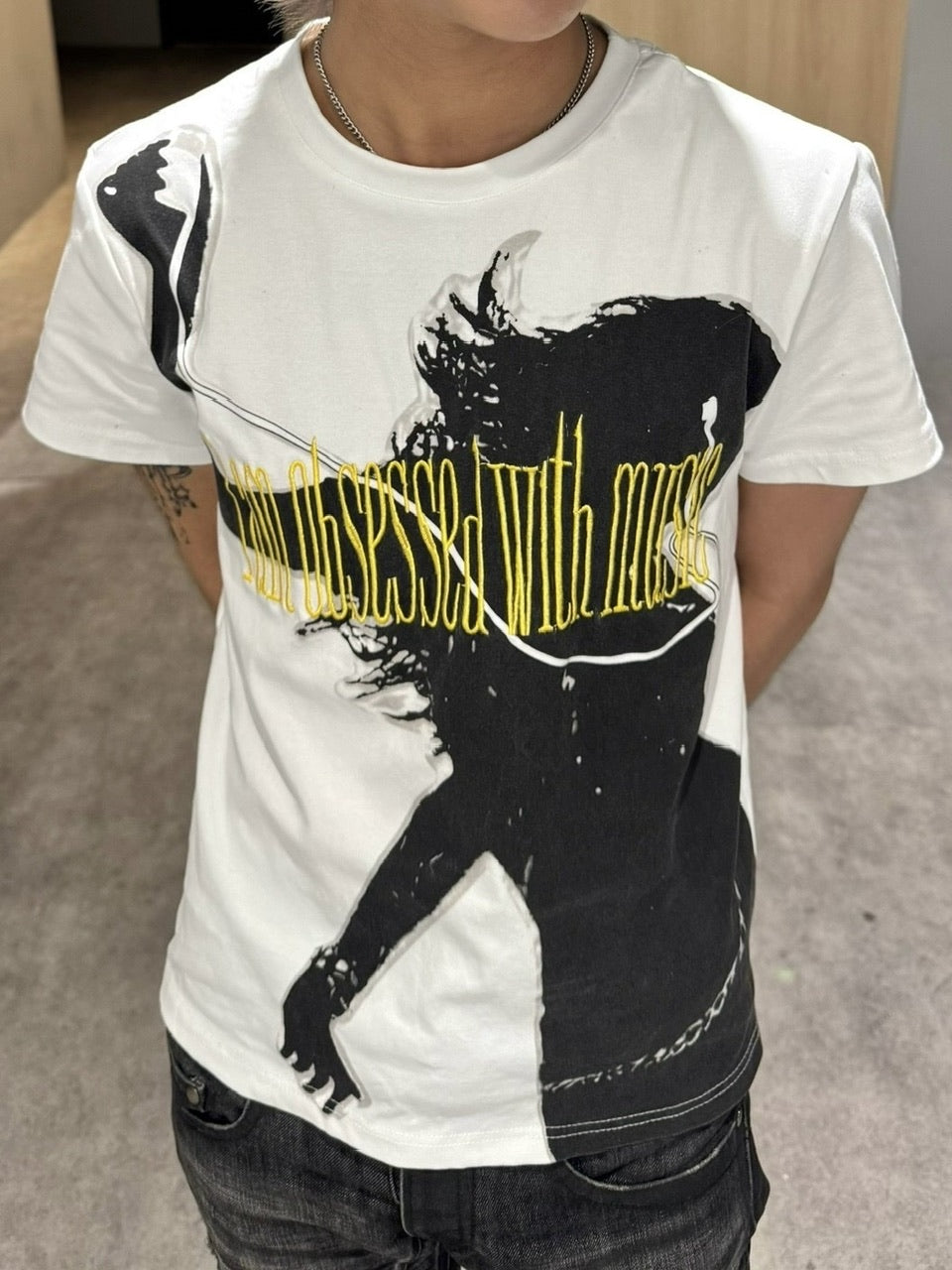国際配送【RENOL】slim fit print tee