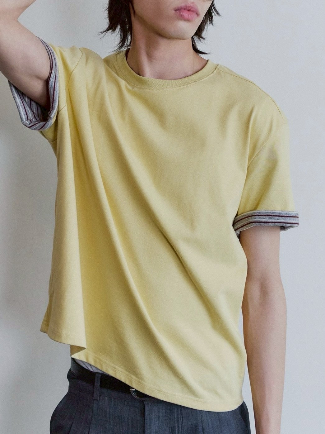 【Waviness】Stripe Layered T-shirts
