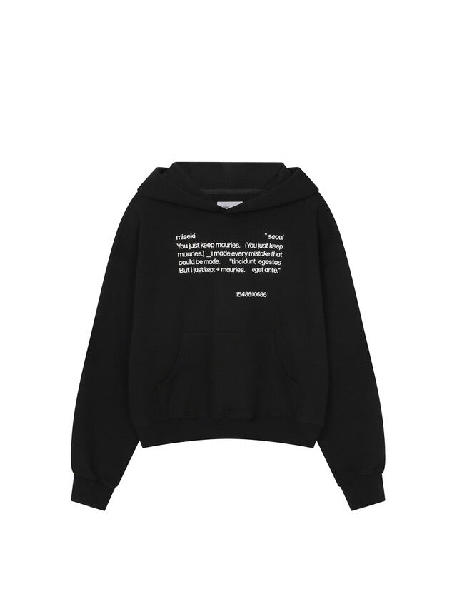 【Miseki seoul】Quote sweat hoodie