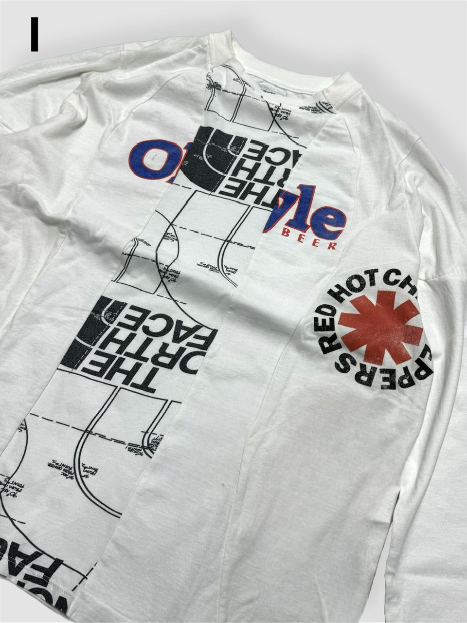 【Re +】cutting switch long sleeve (white)