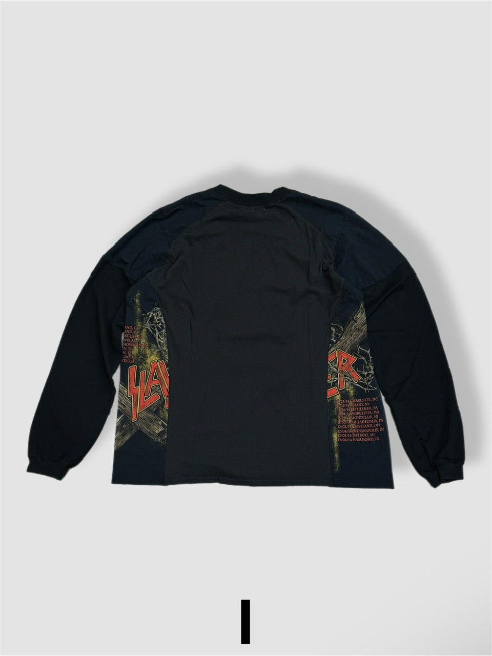 【Re +】cutting switch long sleeve (black)