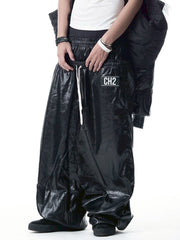 【CH2】 DOUBLE WAIST TRACK NYLON PANTS