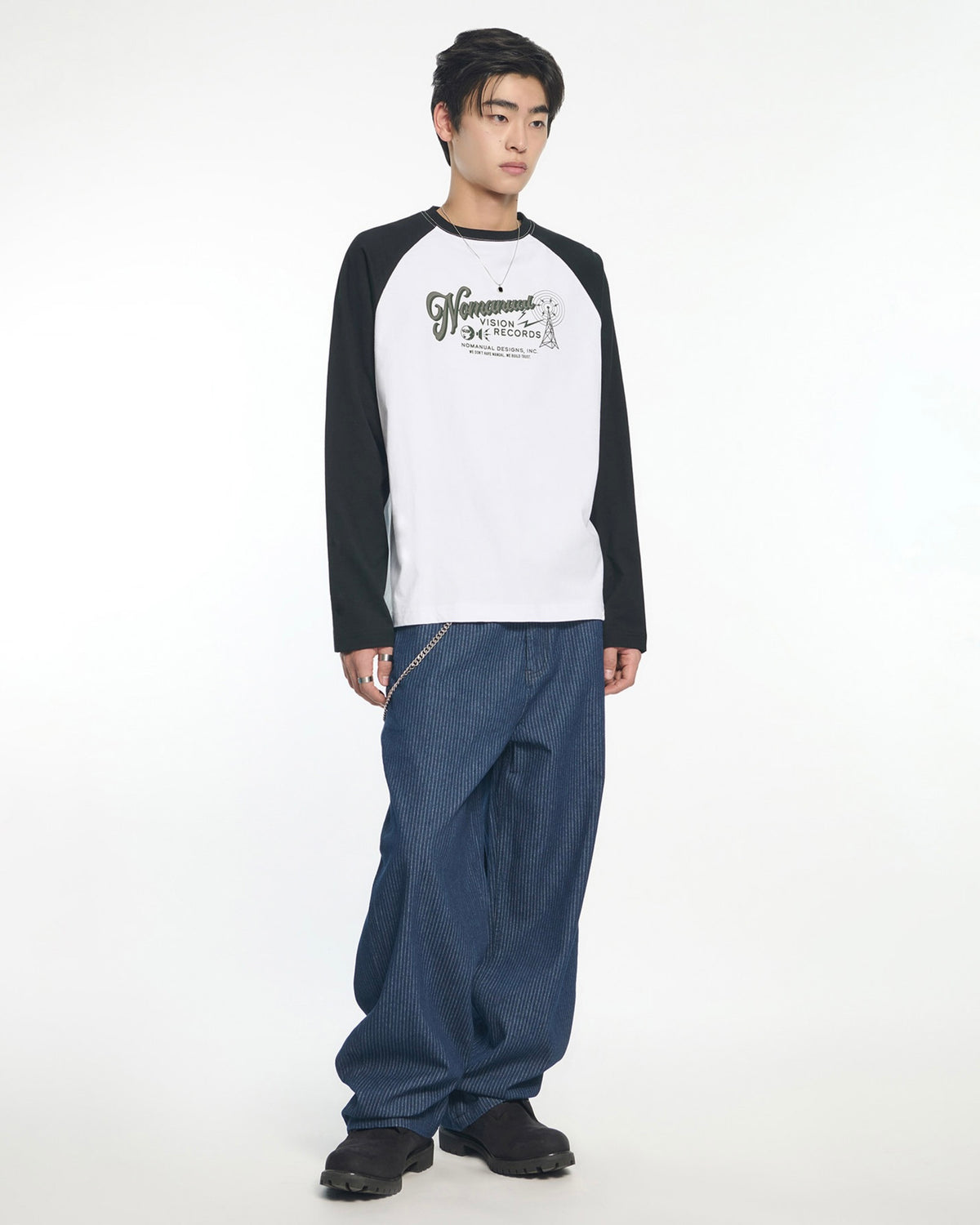 【NOMANUAL】VISION RECORDS RAGLAN LONG SLEEVE TEE
