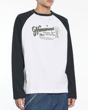 【NOMANUAL】VISION RECORDS RAGLAN LONG SLEEVE TEE