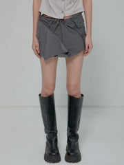 6/22 21:00発売【FLAREUP】Asymmetrical Layered Mini Skirt