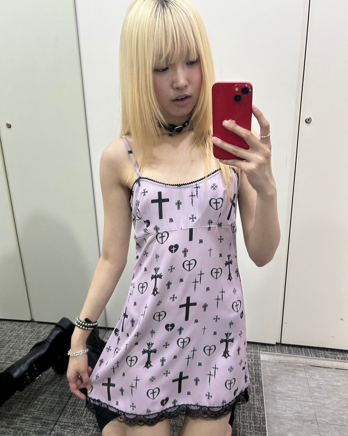 【runningHIGH】LACE POINT SLEEVELESS DRESS