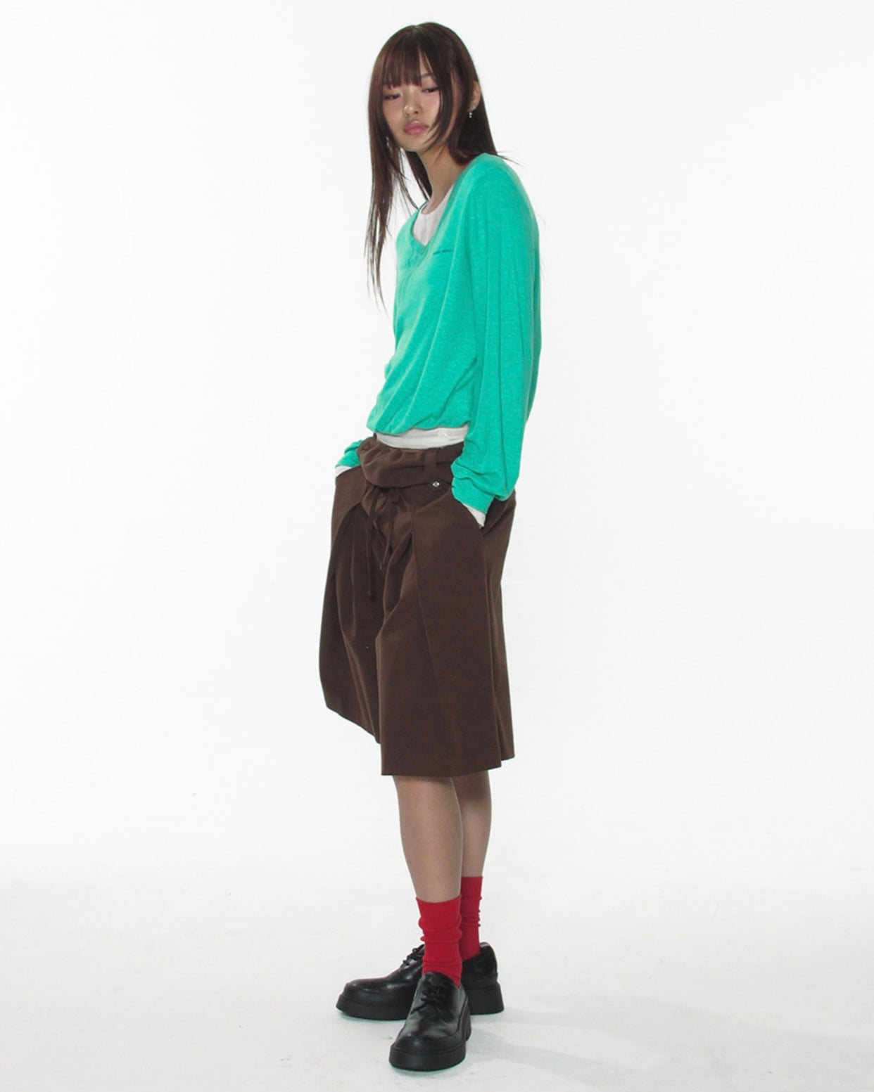【CRANK】SOFT V-NECK KNIT