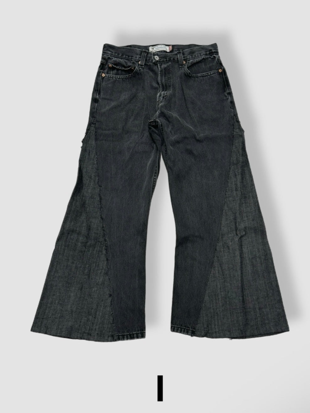 【Re +】newold docking flare denim pants (black)