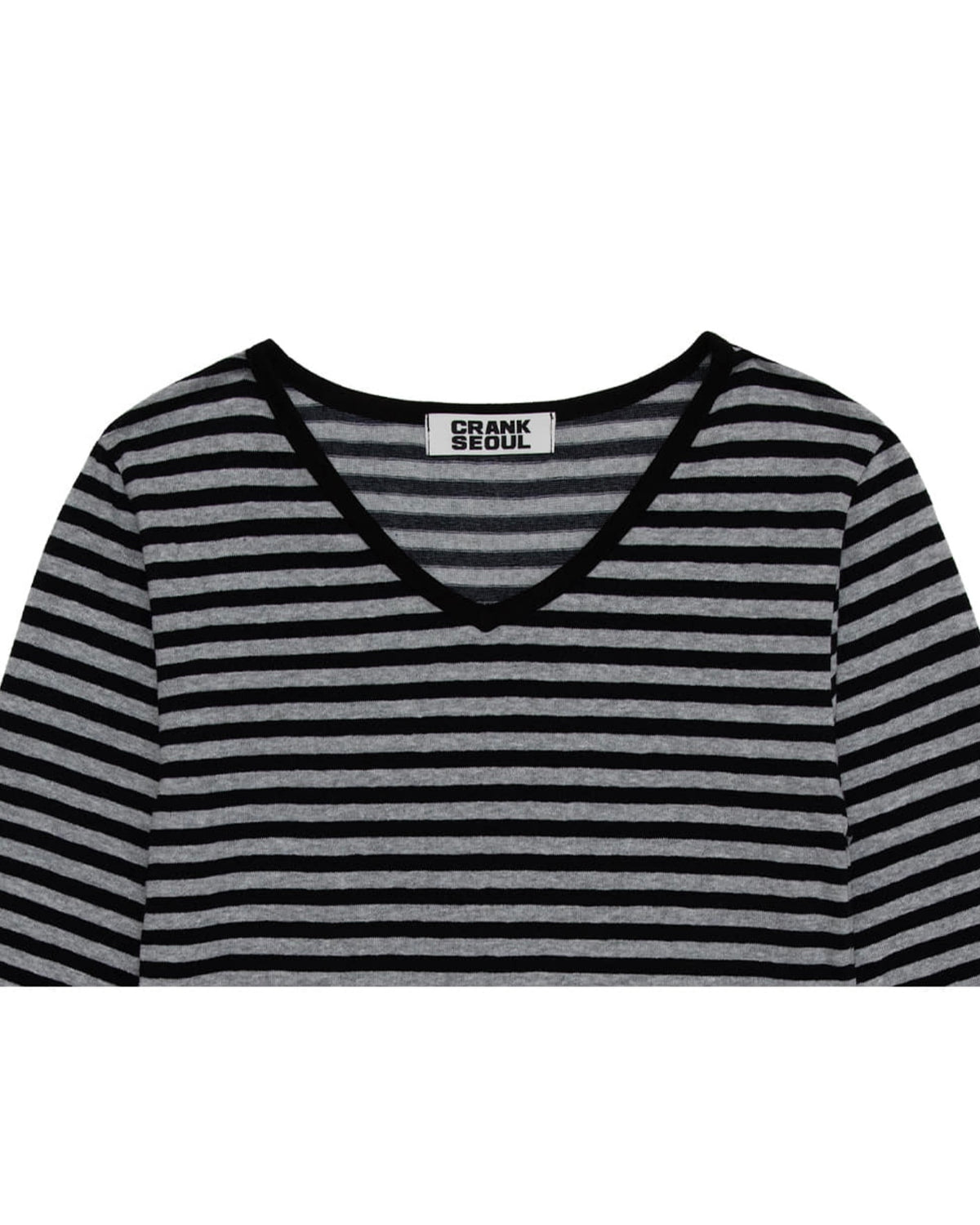 【CRANK】COZY STRIPE V-NECK TOP