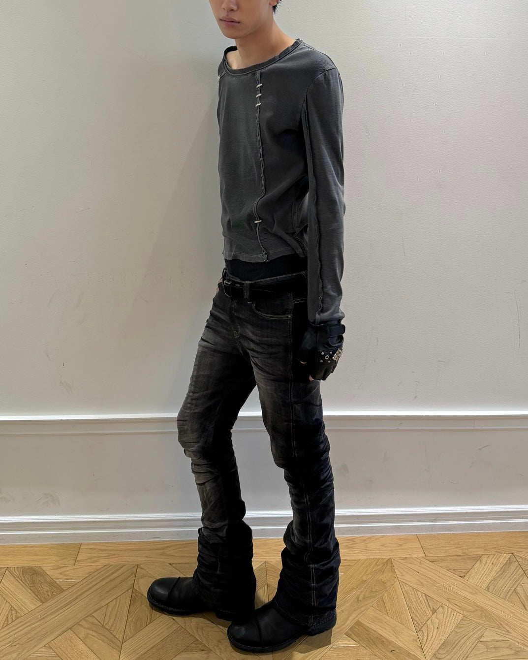 【LECYTO】Pigment Shade Pieces Long Sleeve