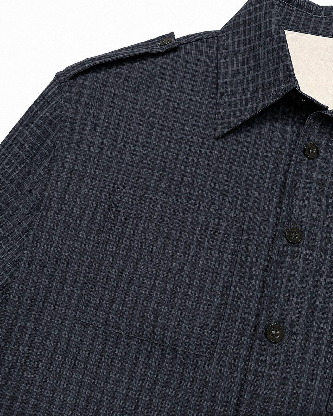 受注制【nmtc+】Roll-Up Check Shirt