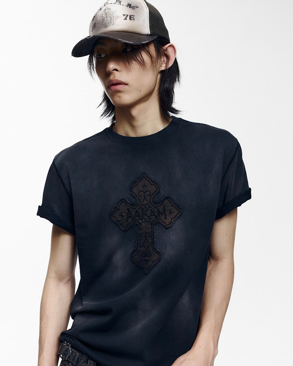 【AAKAM】Dust Fade CROS2 Half Top