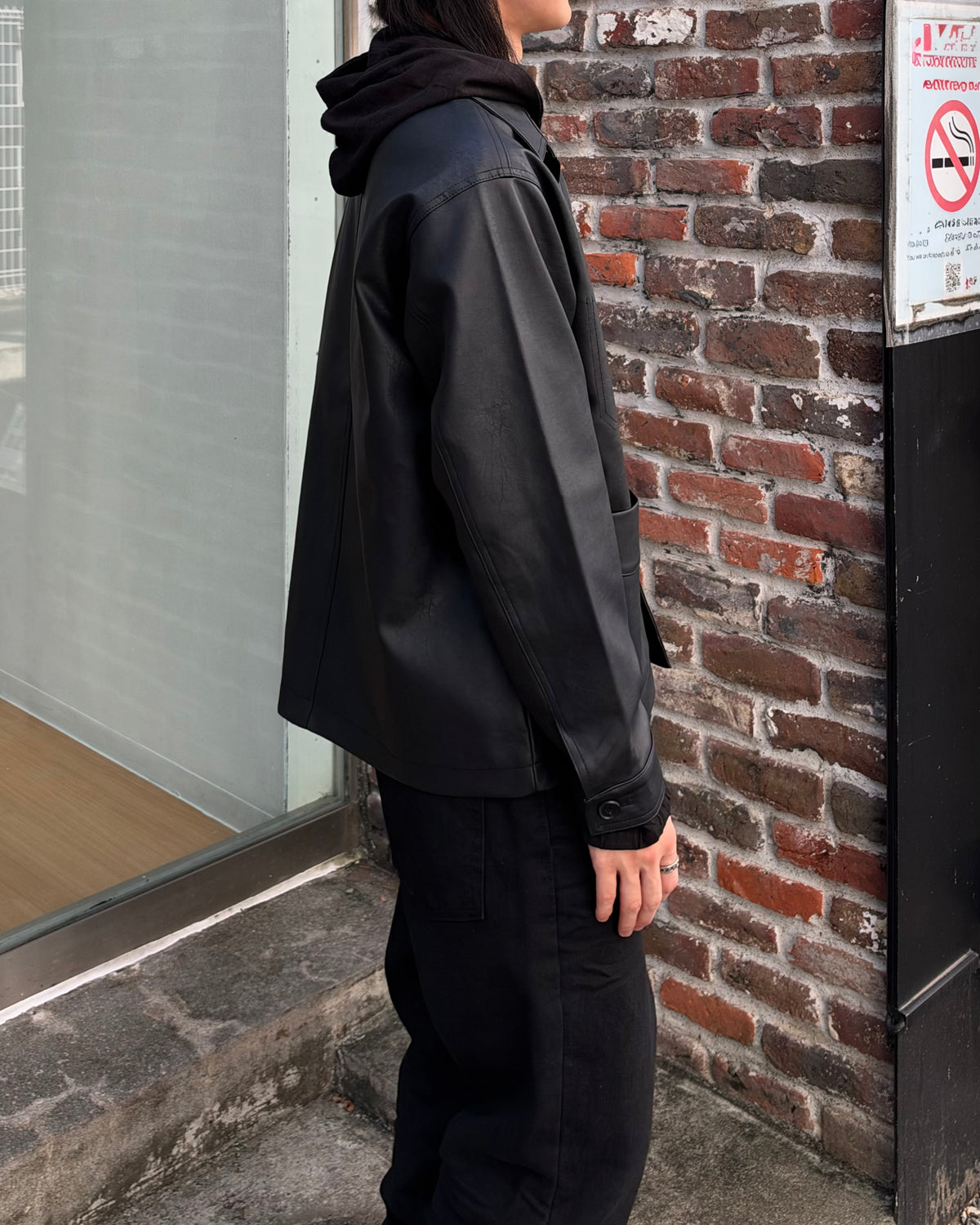 受注制【youll】faux leather work jacket