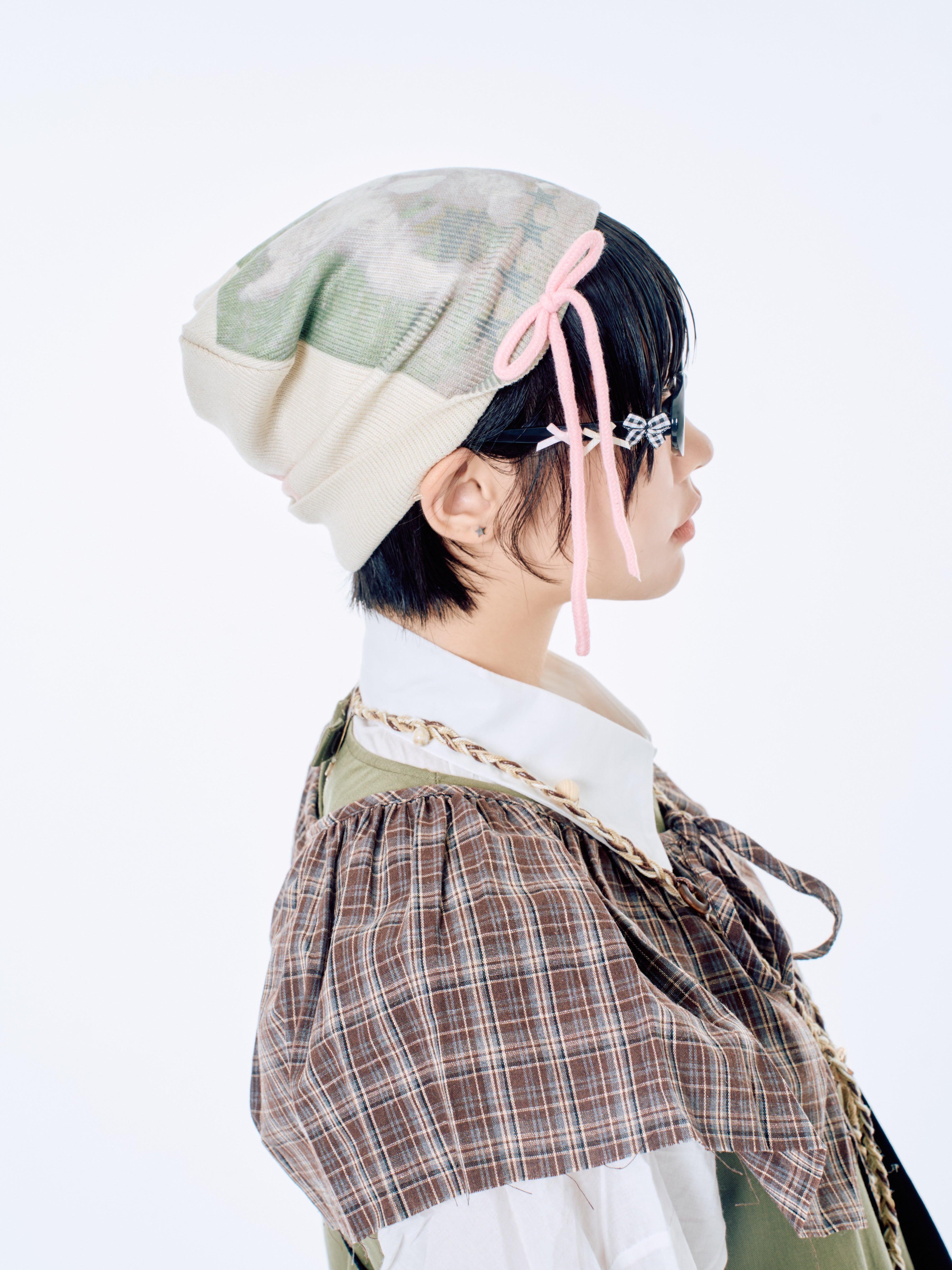 【Nerd out XU】ribbon design oval glasses